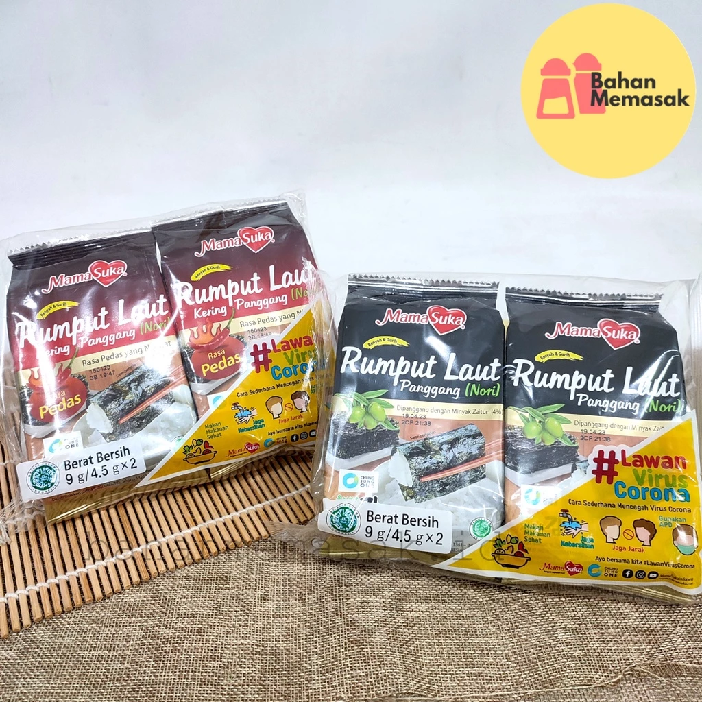 Rumput Laut Kering Panggang Korea Siap Makan Gim Nori Halal