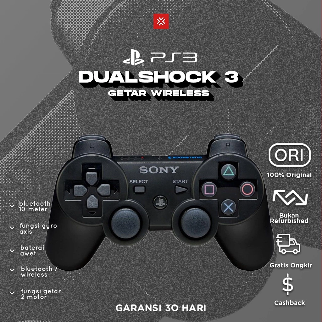Stik PS3 Joystick Original Pabrik Wireless Premium Playstation 3

