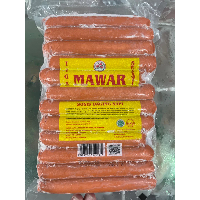 Sosis merah Tiga Mawar Sejati Sosis Sapi isi 33