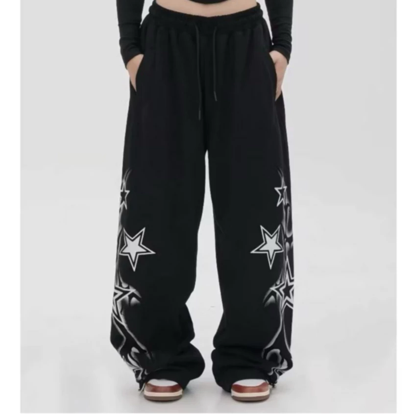 Celana Panjang BAGGY PANTS STAR Pria Wanita Keren Fleece PREMIUM
