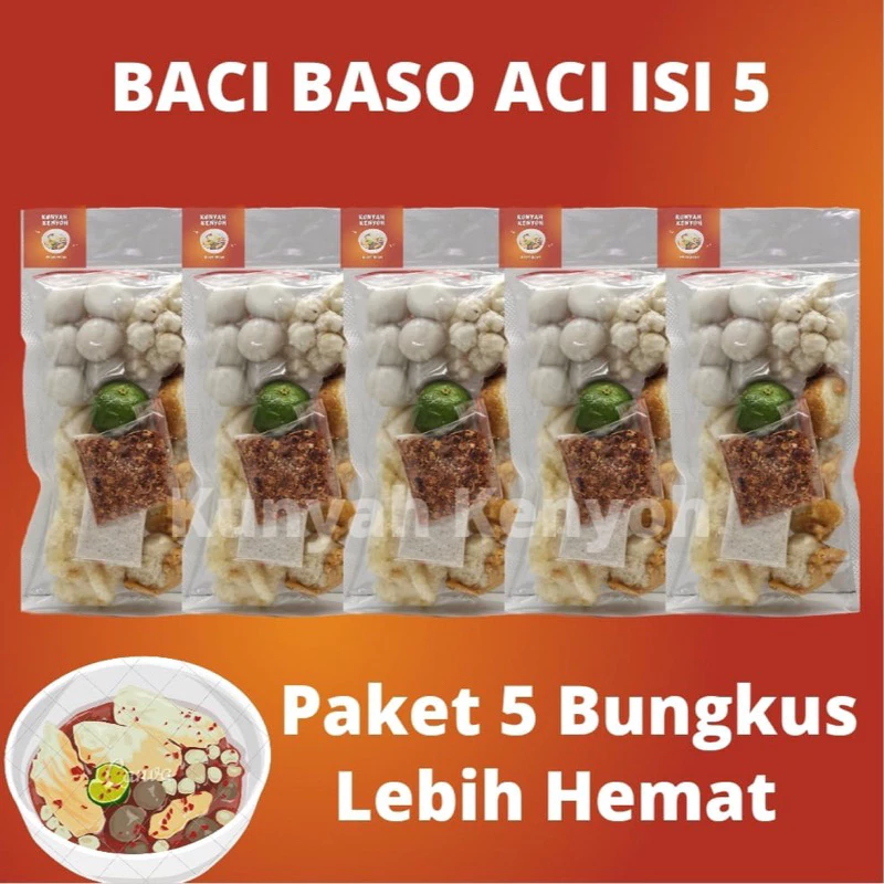 Baso aci 5 bungkus hemat / baso aci hot jeletot / bakso aci khas bandung