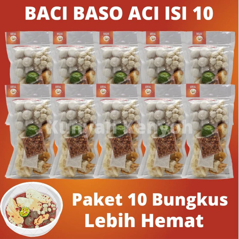 Baso aci 10 bungkus paket hemat / bakso aci instan / baso aci khas bandung / baso aci hot jeletot / bacil
