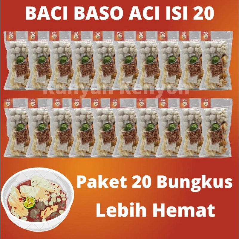 Baso aci 20 bungkus hemat lengkap / baso aci khas bandung / bakso aci hot jeletot