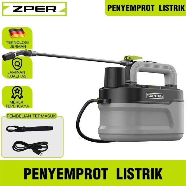 ZPER Sprayer Elektrik 4 Liter Alat Semprot Cas Botol Semprot Baterai Litium Sprayer ZP034