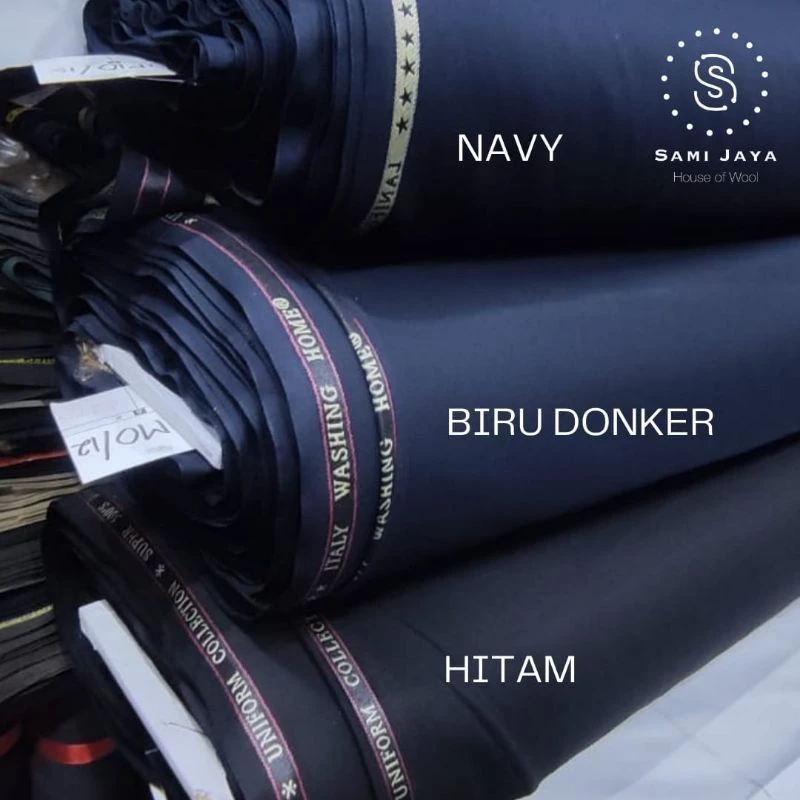 kain semi wool katun bahan stelan baju blazer seragam kemeja kerja kantor