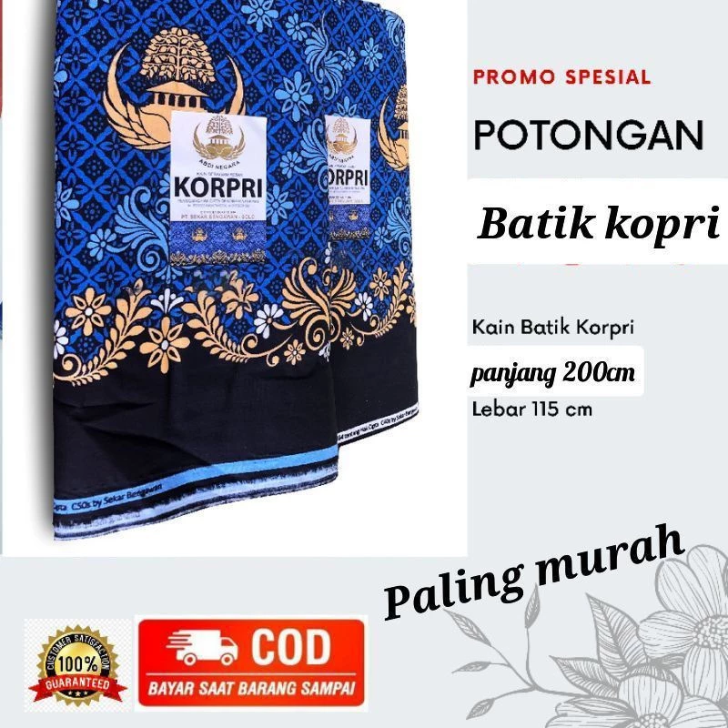 bahan batik korpri baru premium C50