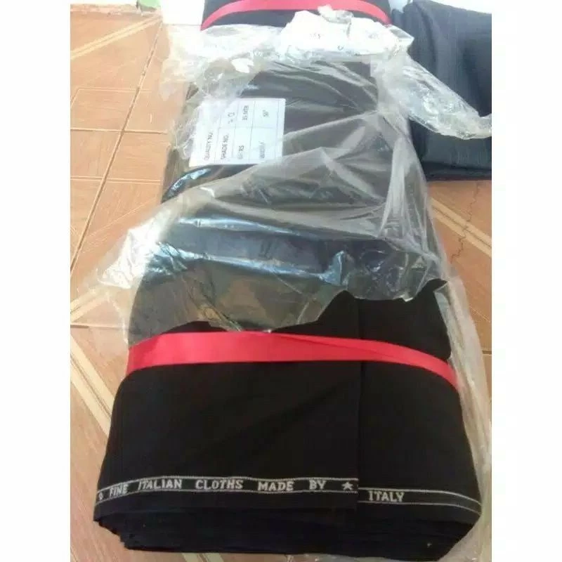 kain celana bahan wanita pria jet black hitam