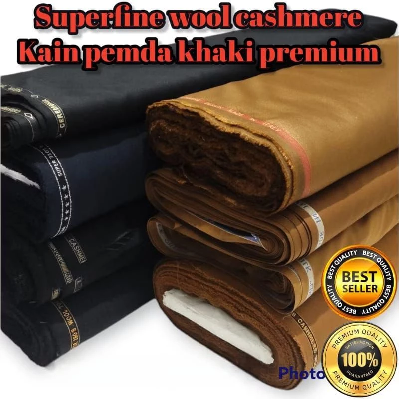Kain pemda khaki premium semi wool katun bahan seragam Pemda Pdh Pns guru pria wanita katun