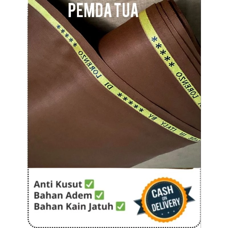 KAIN Coklat Khaki Meteran PEMDA Khaki Tua/Baju PEMDA PNS/ASN Premium/Wool Premium Bahan Baju Dinas/Seragam Dinas PEMDA/PNS/ASN/Guru