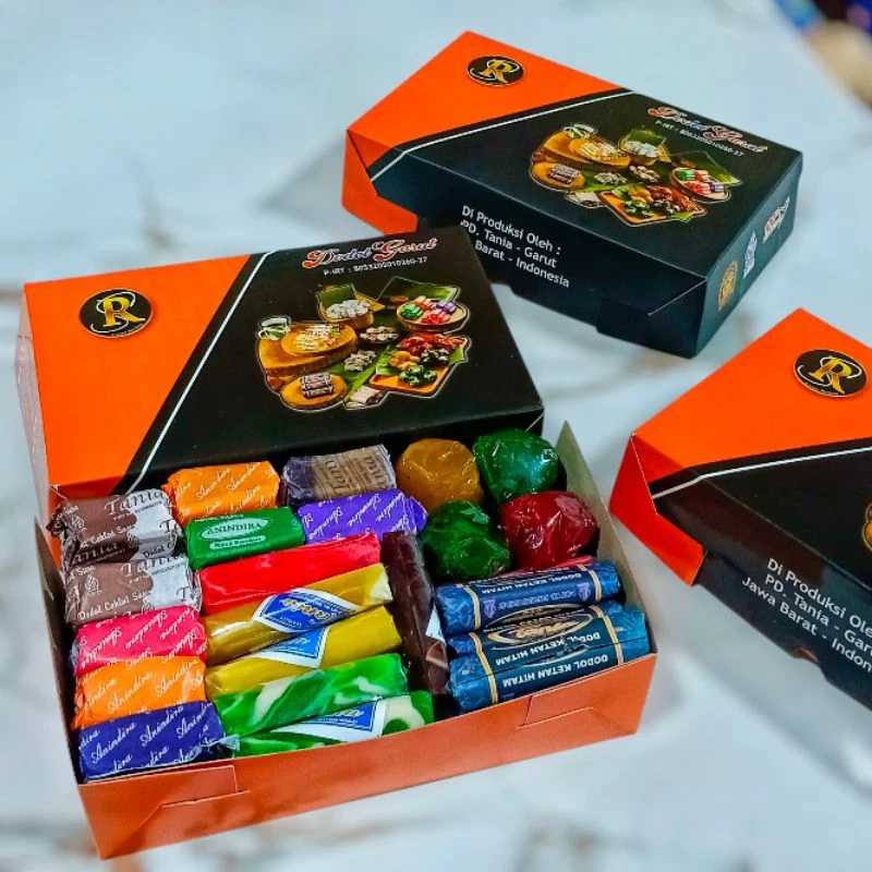 Dodol garut box varian mix aneka rasa1kg-dodol garut campur oleh oleh bandung