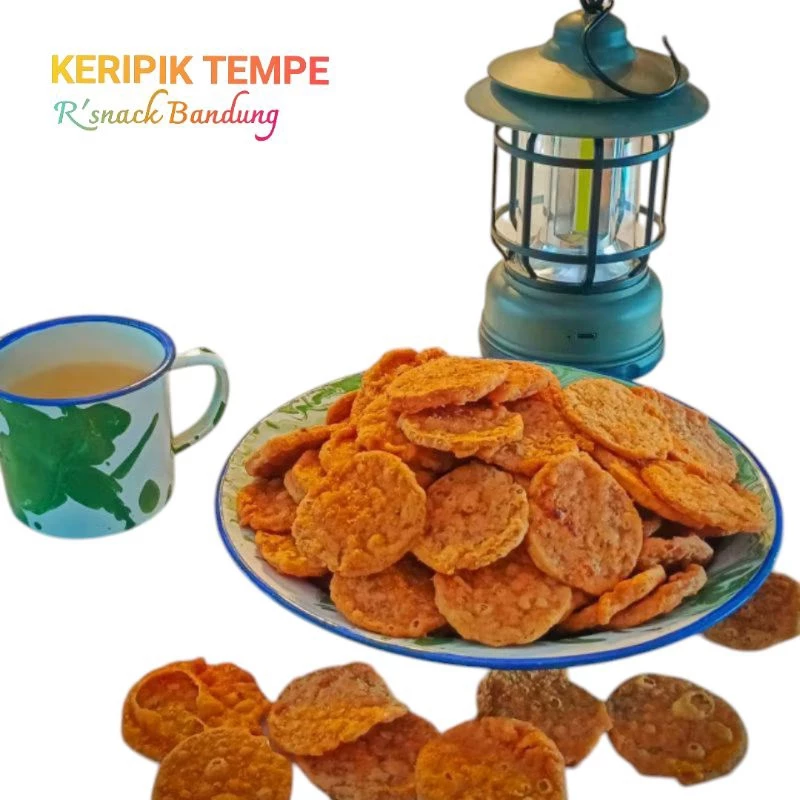 Keripik Tempe Original Asin Gurih Renyah Bulat 1KG| Oleh Oleh Bandung