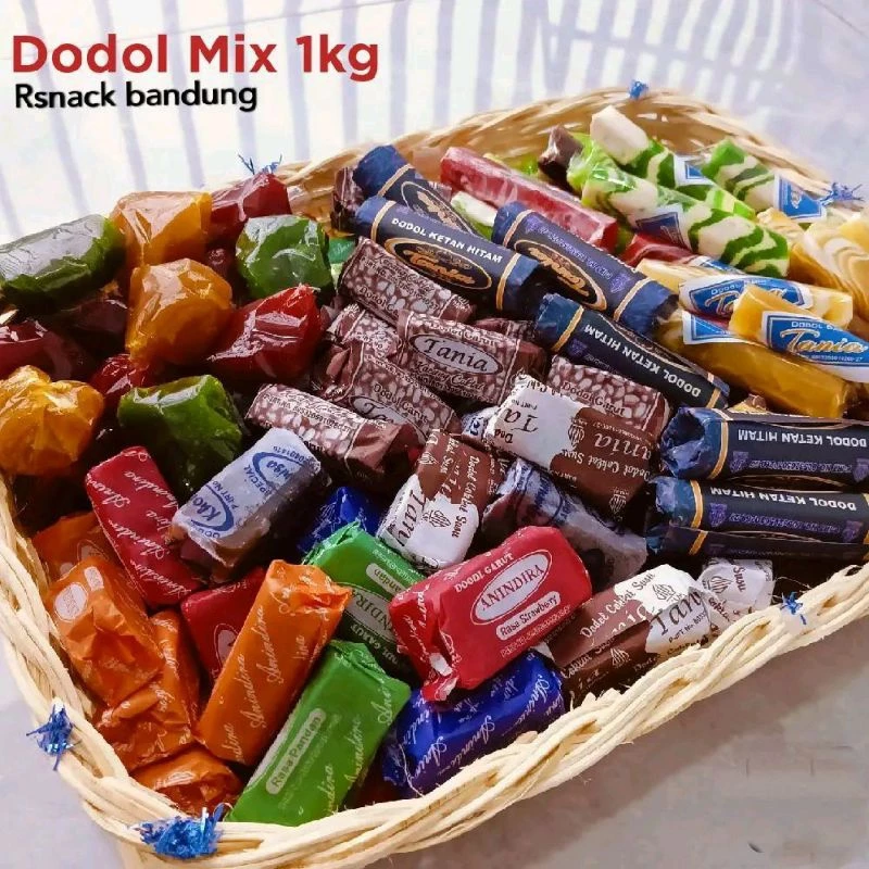 Dodol garut box varian mix aneka rasa1kg-dodol garut campur oleh oleh bandung