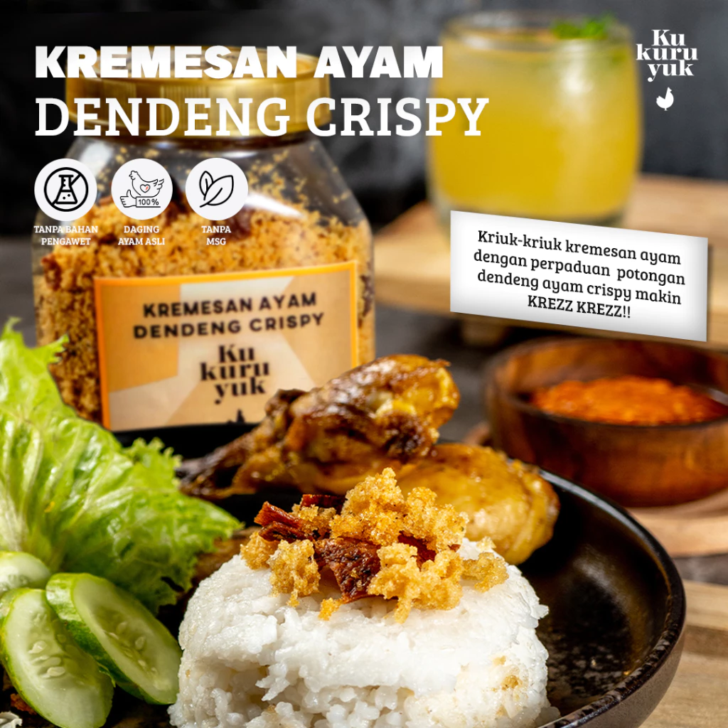 Dendeng Kukuruyuk - Kremes / Kremesan Ayam Dendeng Crispy Makanan Siap Saji Frozen Food 100gr
