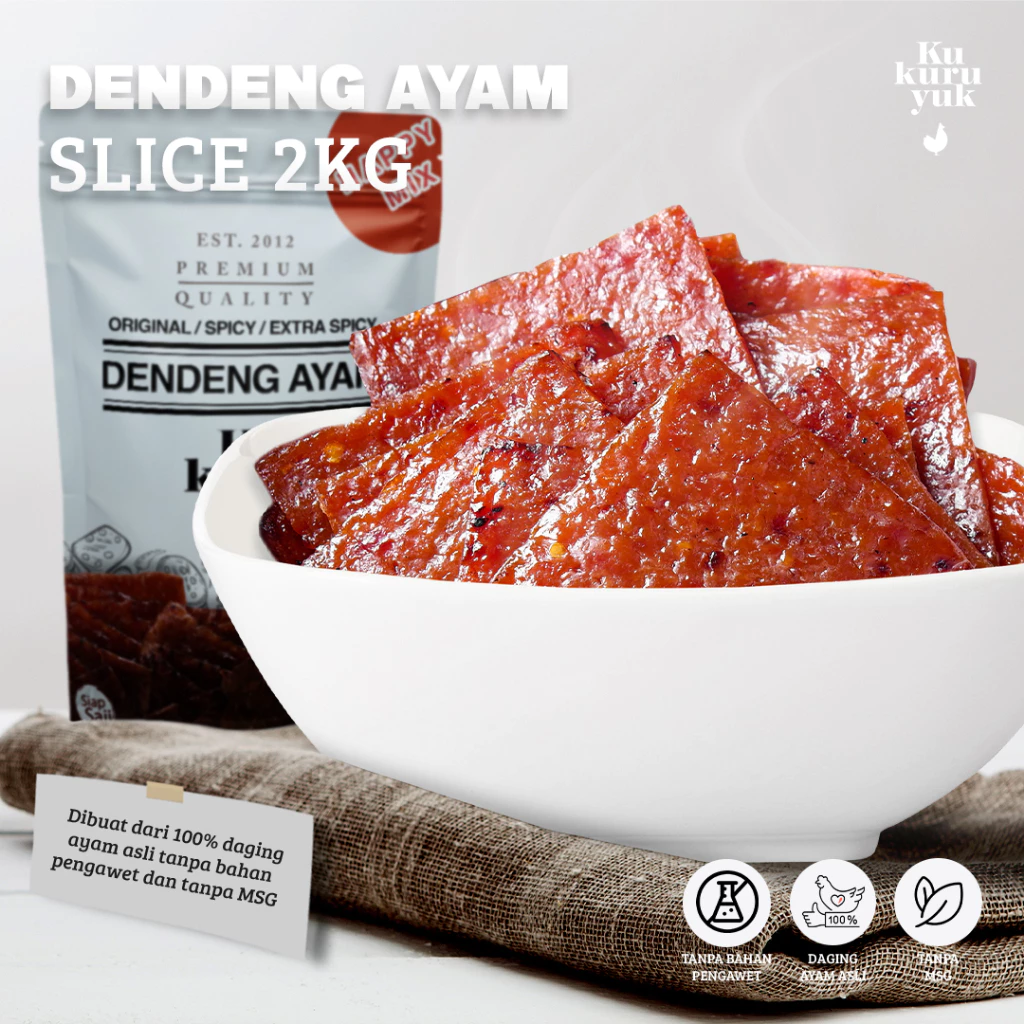 [PREMIUM] Dendeng Ayam Kukuruyuk Makanan Siap Saji - 2 Kilogram