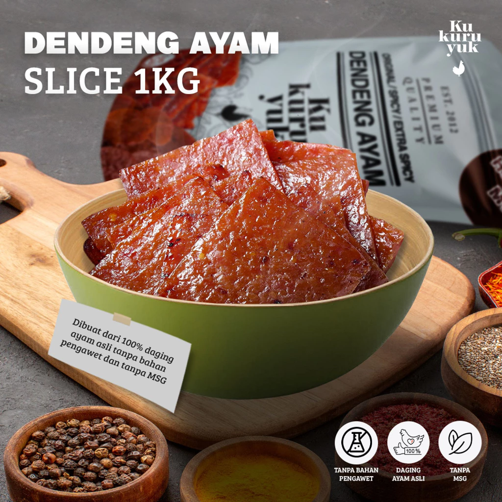 [PREMIUM] Dendeng Ayam Kukuruyuk Makanan Siap Saji - 1 Kilogram