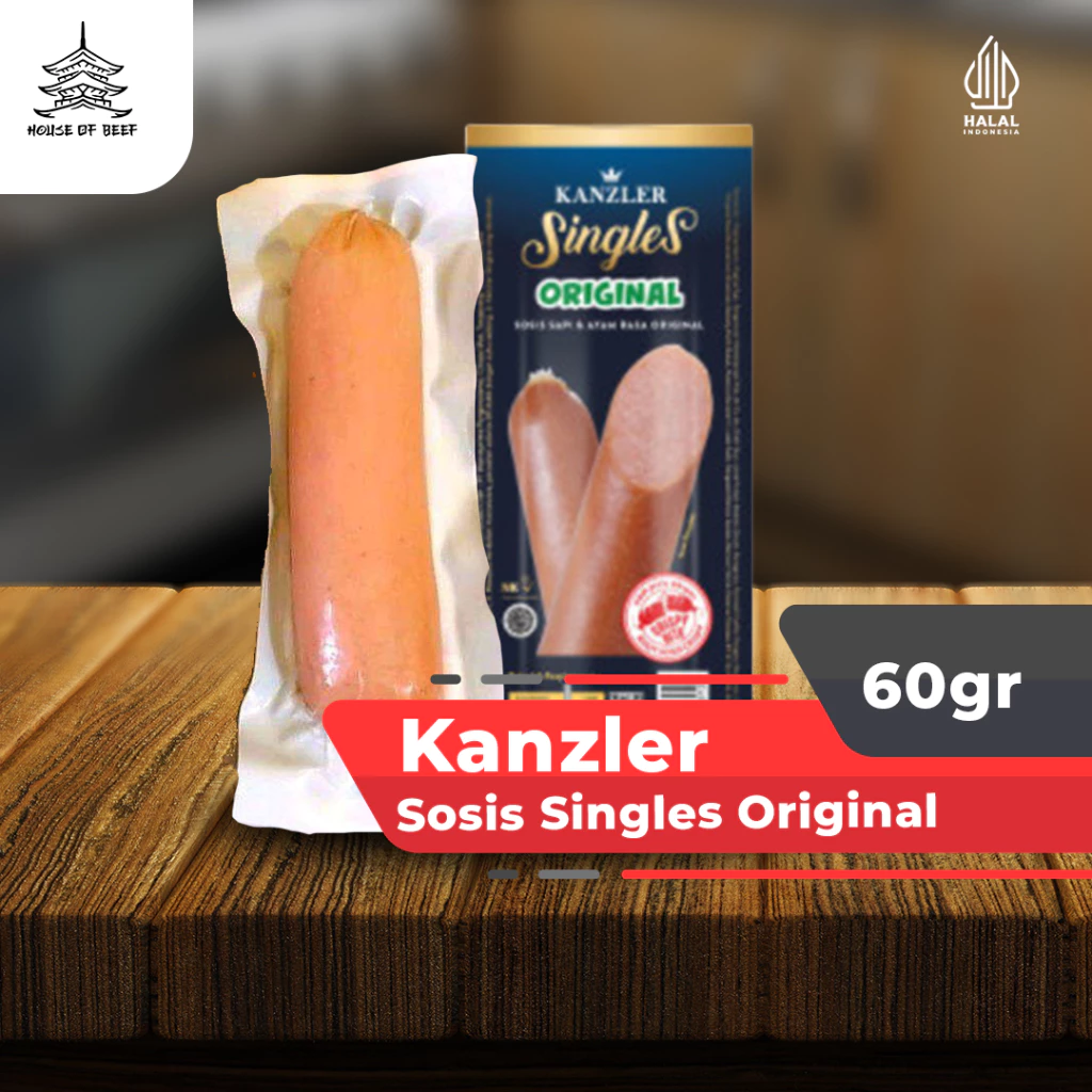 Kanzler Sosis Singles Original chesee dan hot 60gr