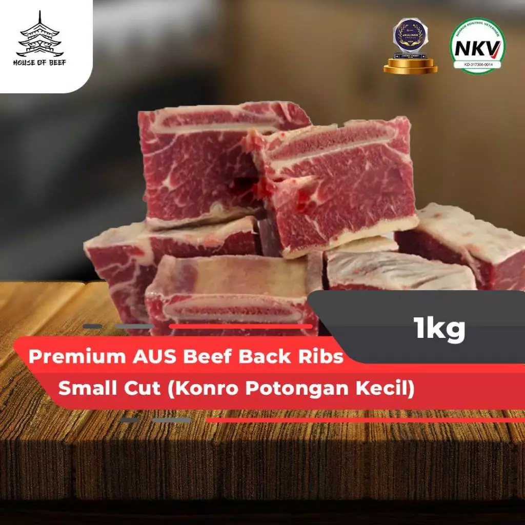 Daging Sapi Iga Konro Utuh AUS Back Ribs Potongan Utuh Premium