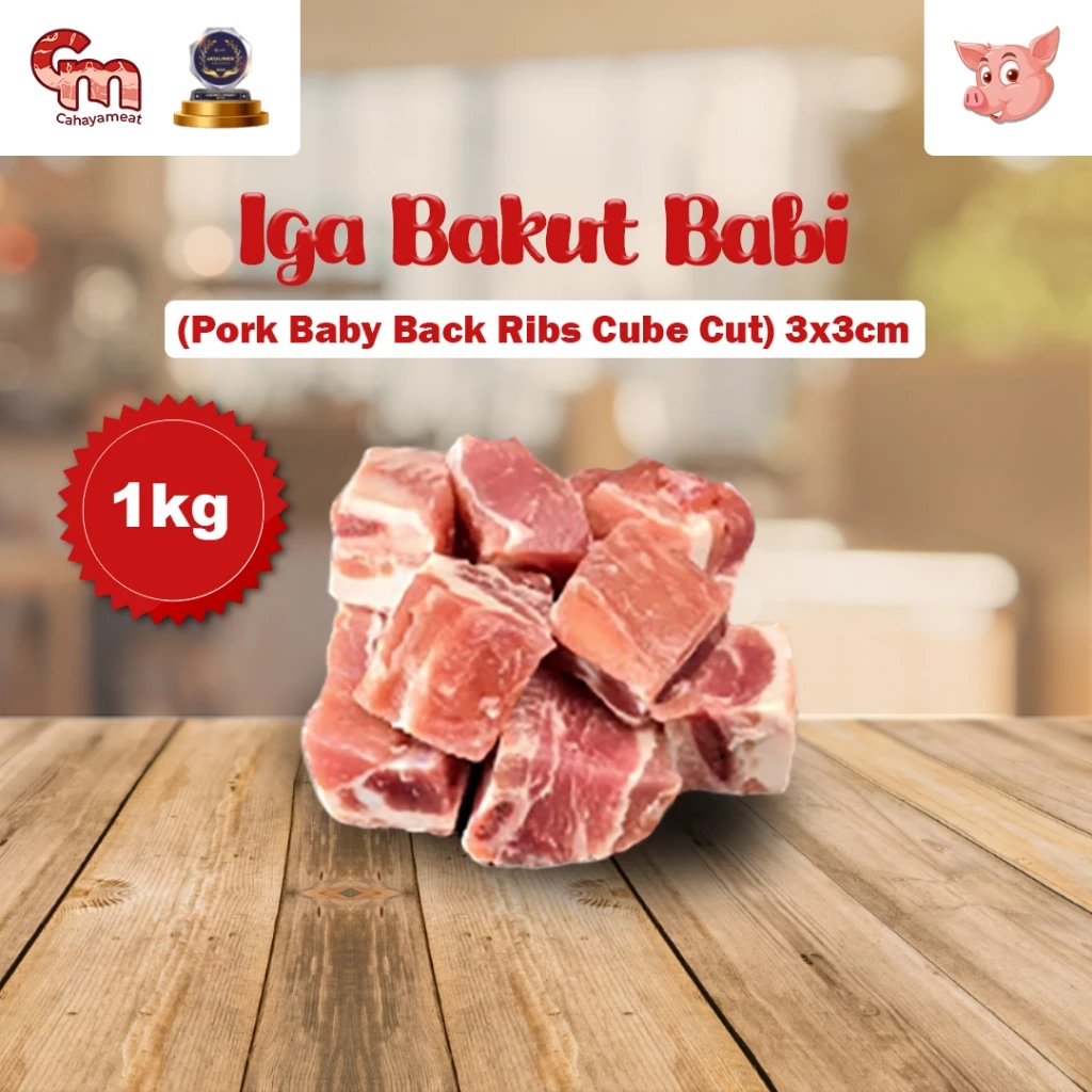 Ribs Cube/Bakut/Iga Babi Potong Kotak Kualitas Premium 3x3cm