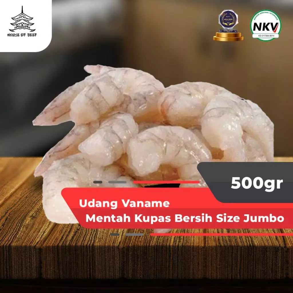 Udang Vaname Kupas Bersih Size JUMBO XL 500gr-1kg