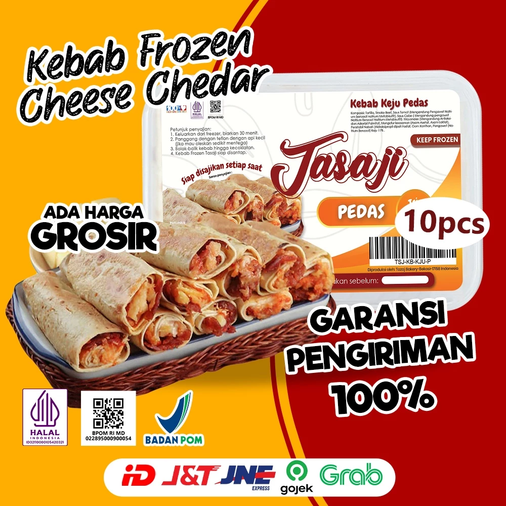 Kebab Frozen Keju (Cheese Chedar) Hemat isi 10 pcs