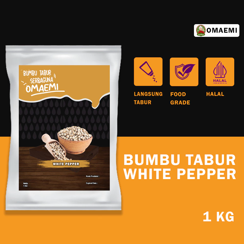BUMBU TABUR LADA PUTIH / WHITE PEPPER POWDER 1 KG