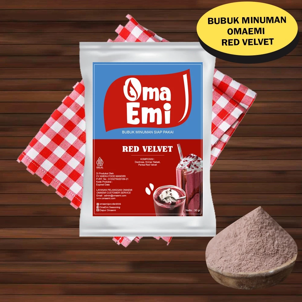 Bubuk Minuman Instan {RED VELVET} / {RED VELVET} 30 gr / Toko Bubuk Minuman Aneka Rasa