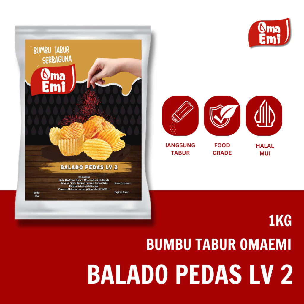 BUMBU TABUR BALADO PEDAS LV 2 1KG