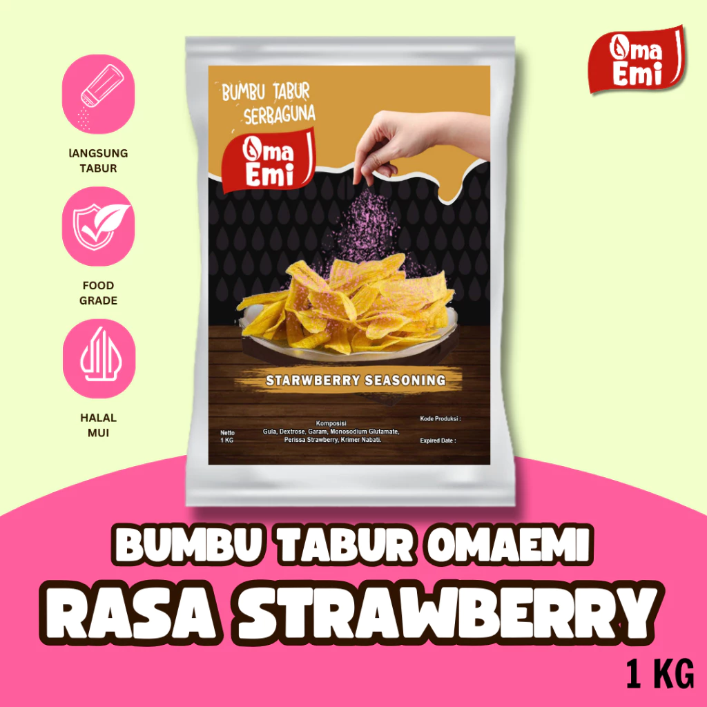 BUMBU TABUR STROBERI / STRAWBERRY SEASONING 1 KG