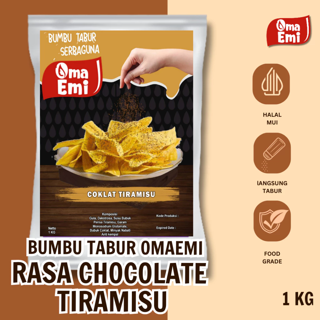 BUMBU TABUR COKELAT TIRAMISU / CHOCOLATE TIRAMISU SEASONING 1 KG