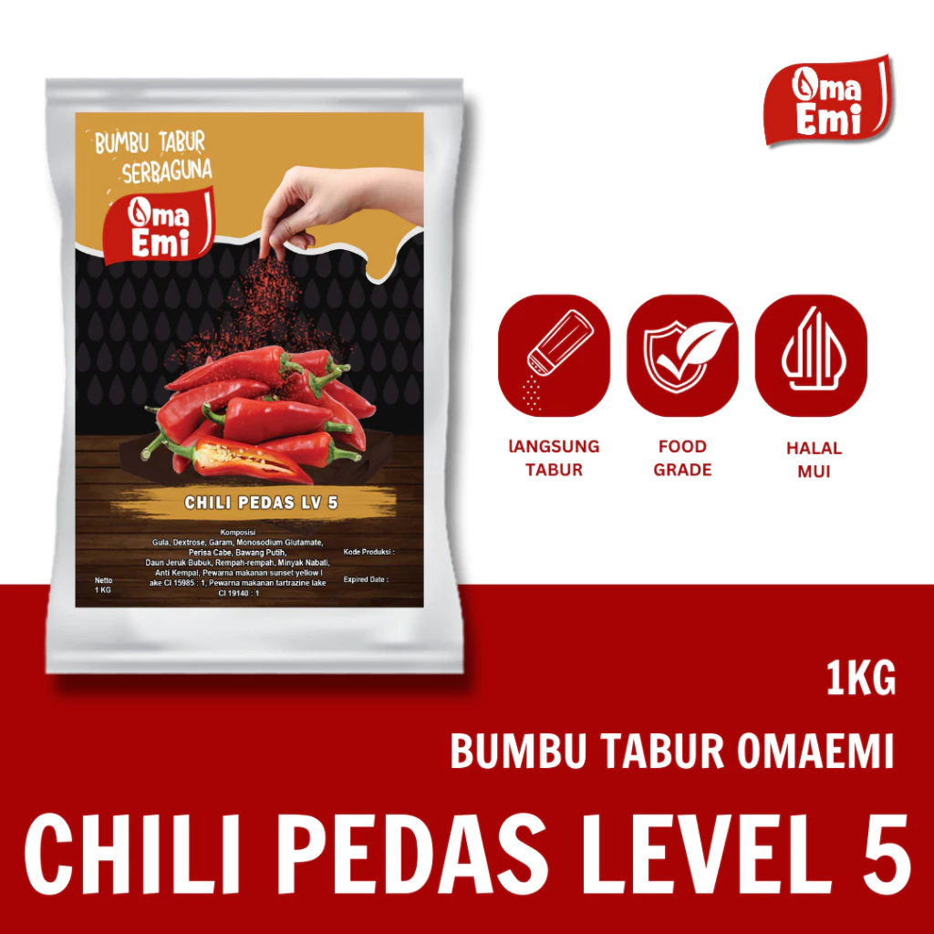 BUMBU TABUR CABE / CHILI PEDAS LV 5 1 KG