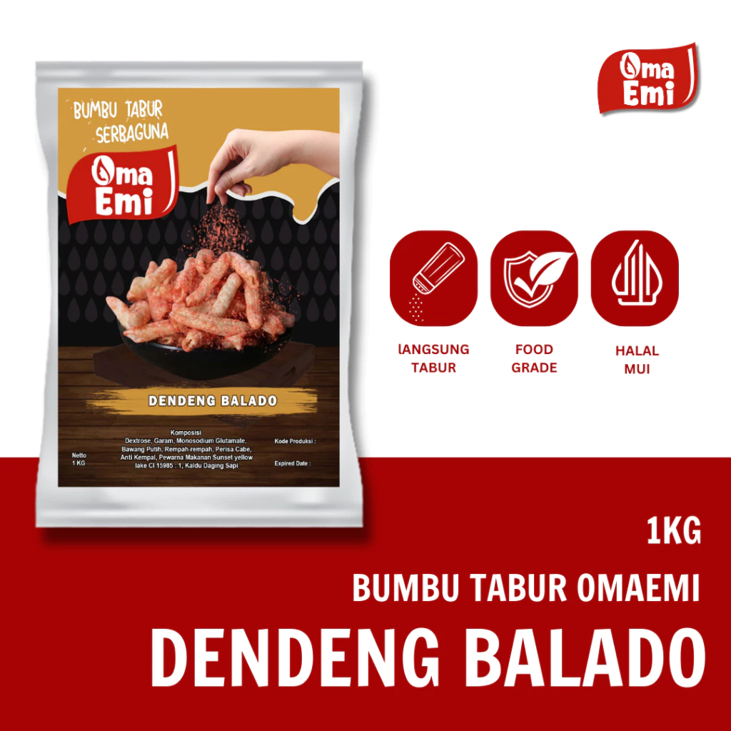 BUMBU TABUR DENDENG BALADO KEMASAN 1 KG HALAL FOOD GRADE