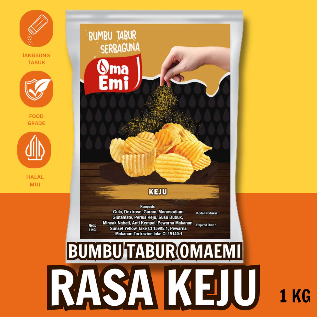 Bumbu Tabur Keju OmaEmi 1 Kg Halal Gurih