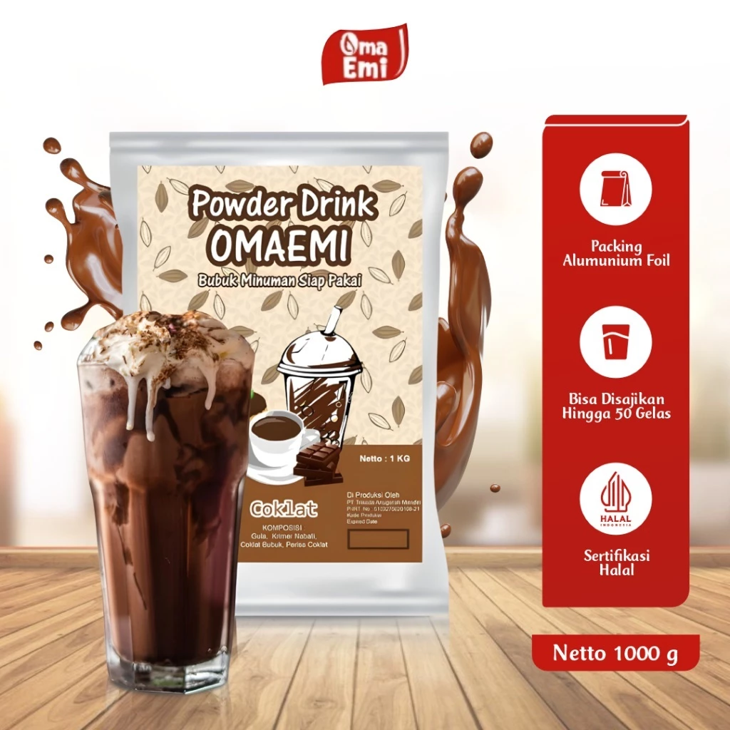 BUBUK MINUMAN RASA CHOCOLATE KEMASAN 1KG