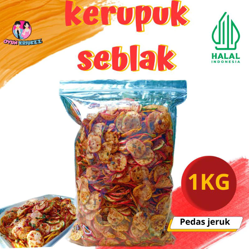 (PROMO)Seblak kering 1kg / kerupuk bantat /kerupuk seblak