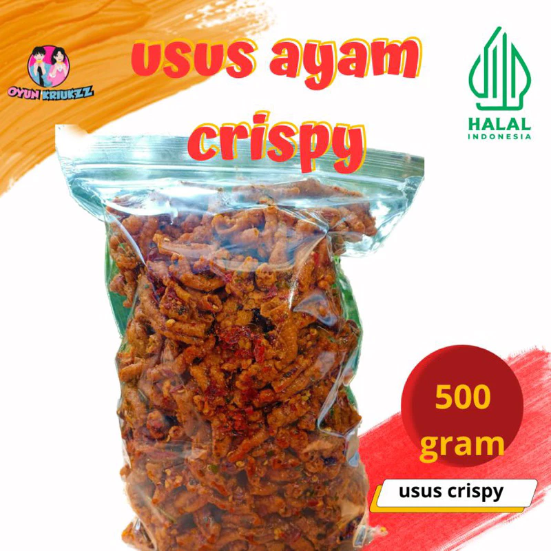 [ PROMO ] USUS AYAM CRISPY PEDAS JERUK 500 GRAM / USUS AYAM CRISPY ORIGINAL 500 GRAM