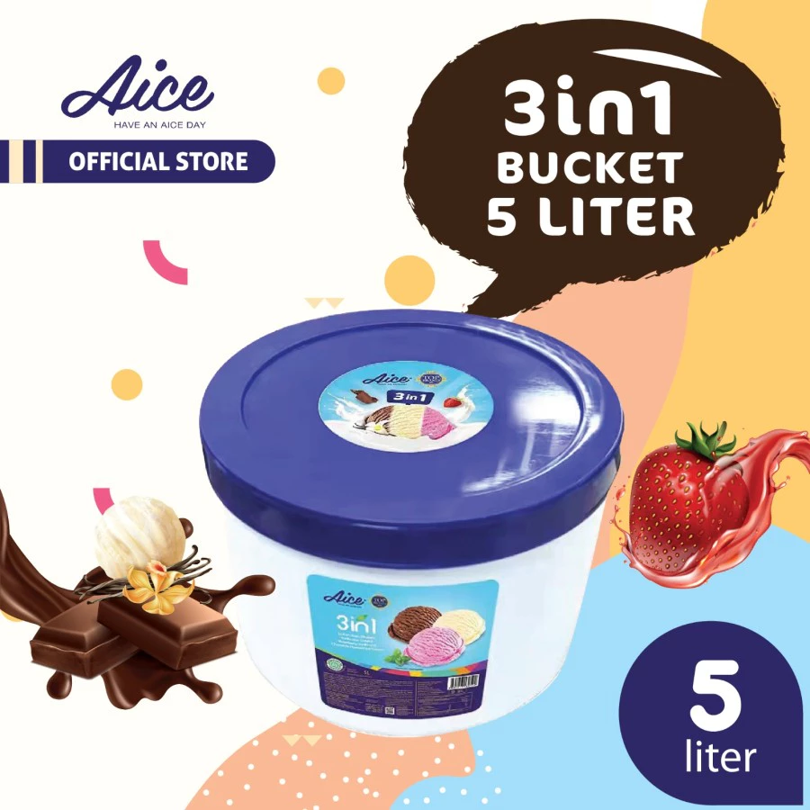AICE 3in1 Bucket Ice Cream Es Krim Ember 5L Eskrim