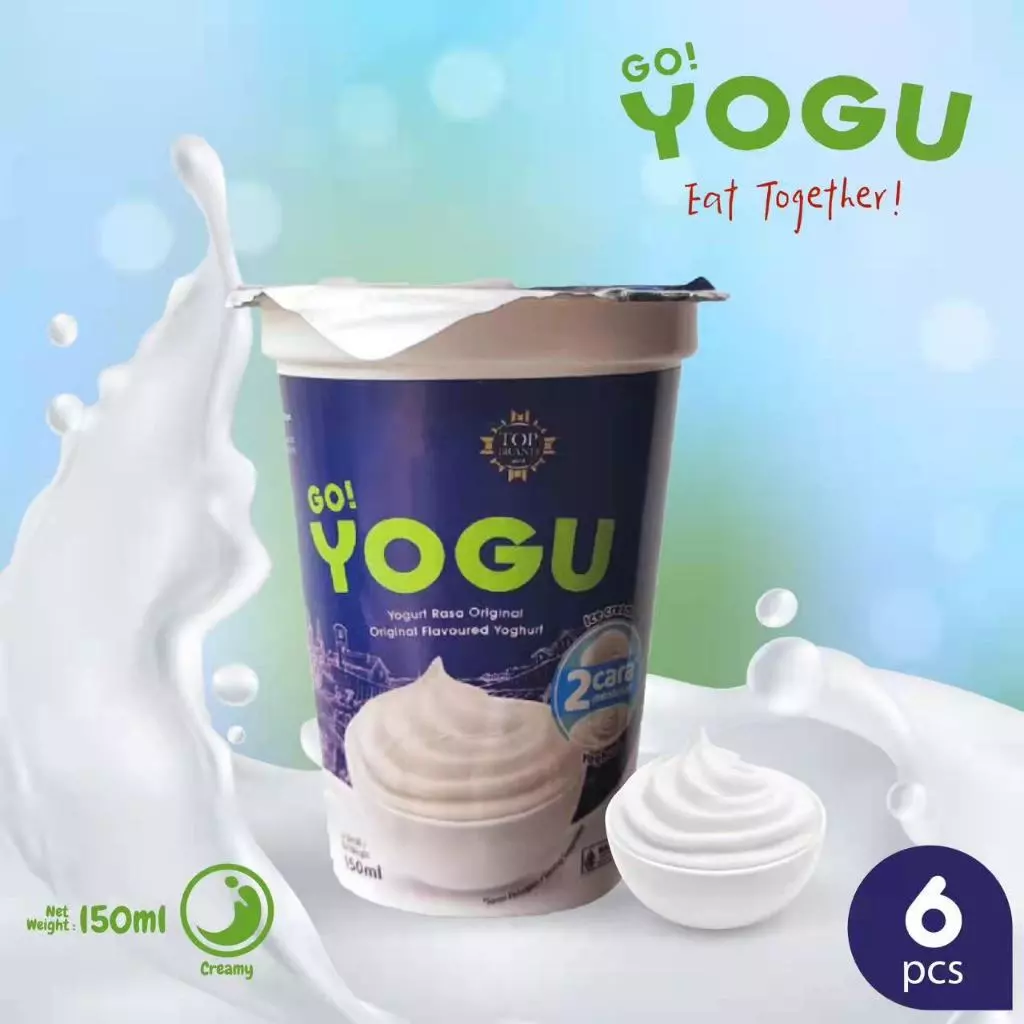 Go Yogu Ice Cream yoghurt Rasa Original eskrim yoghurt Segar 150ml isi 6 cup YOGU