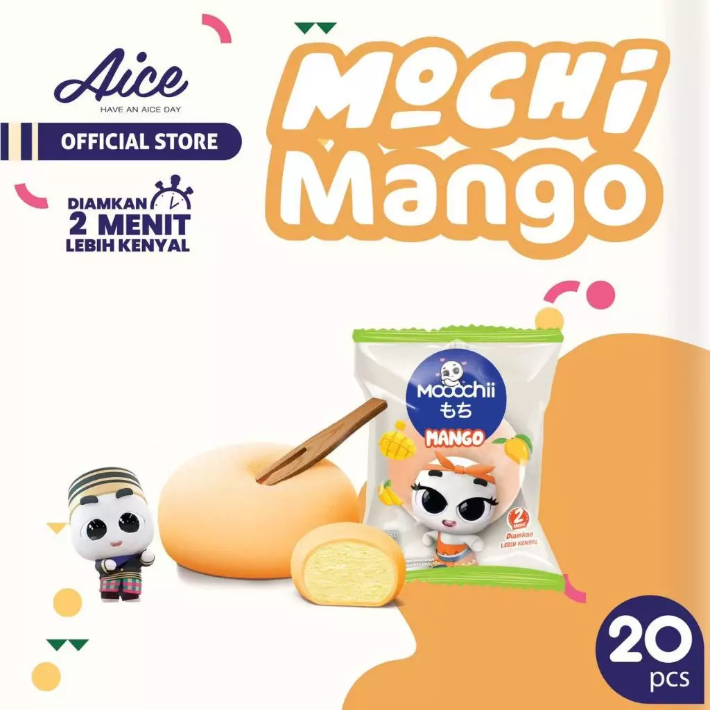 Aice Ice Cream Mochi Mango Es Krim (isi 20 pcs) eskrim