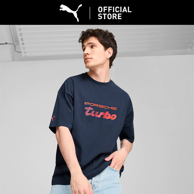 PUMA Kaus Pria Porsche Legacy ESS Oversized Navy