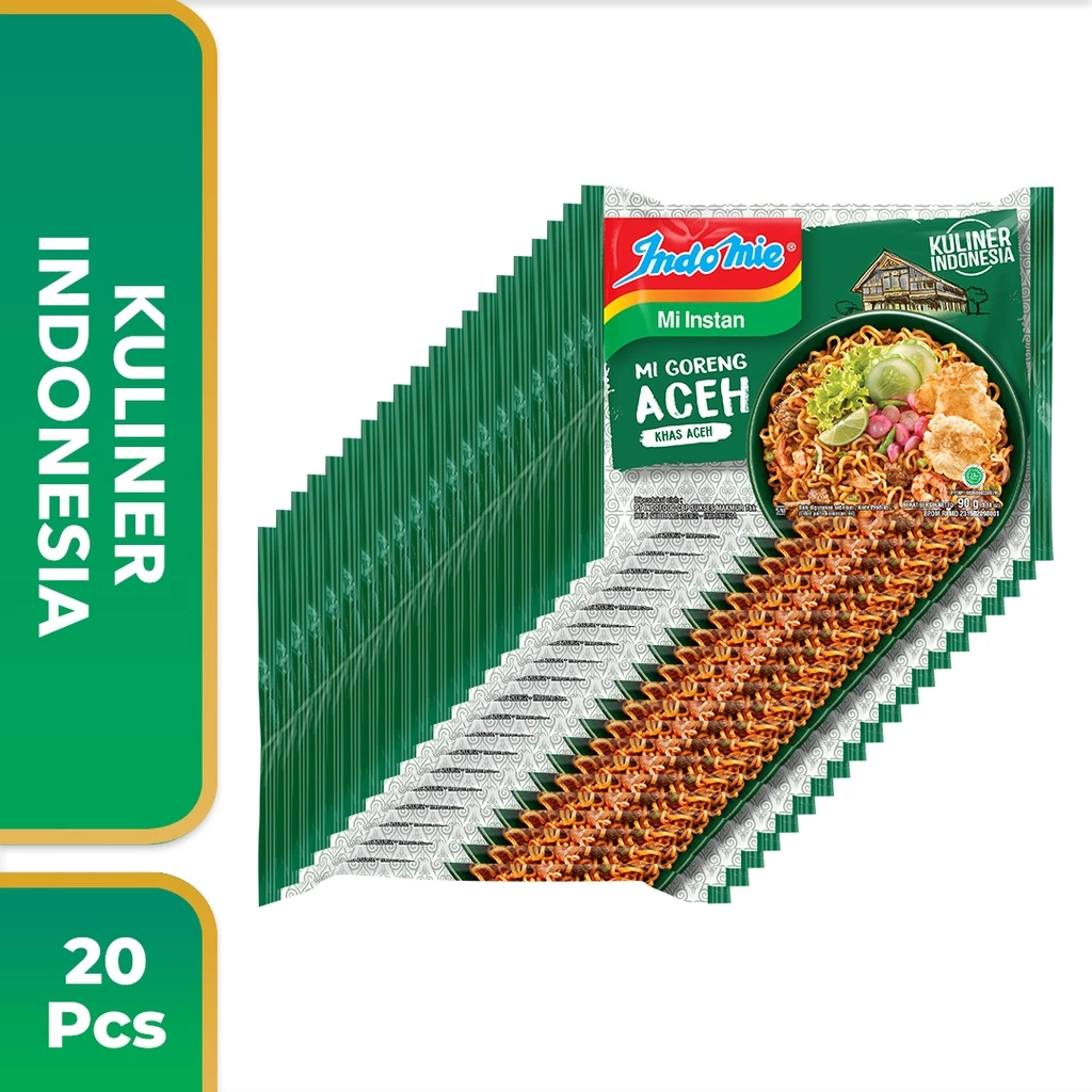 20 PCS -Indomie Mi Goreng Aceh 90 Gr