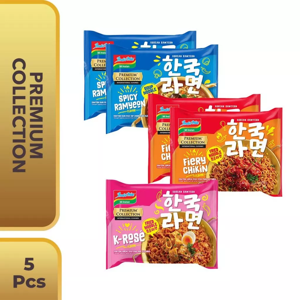 5 PCS - Mix Indomie Korean 85 Gr