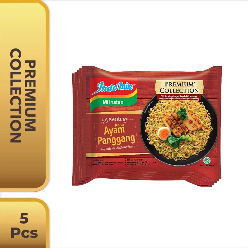 5 PCS - Indomie Mi Keriting Ayam Panggang 90 Gr