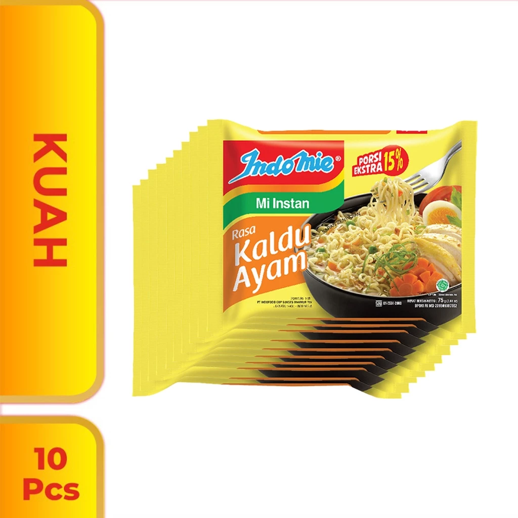 10 PCS - Indomie Kuah Kaldu Ayam 75 Gr