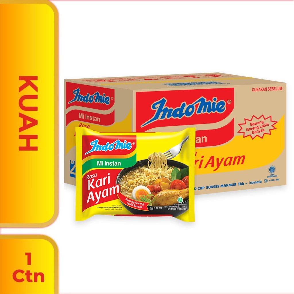 CTN - Indomie Kuah Kari Ayam 72 Gr