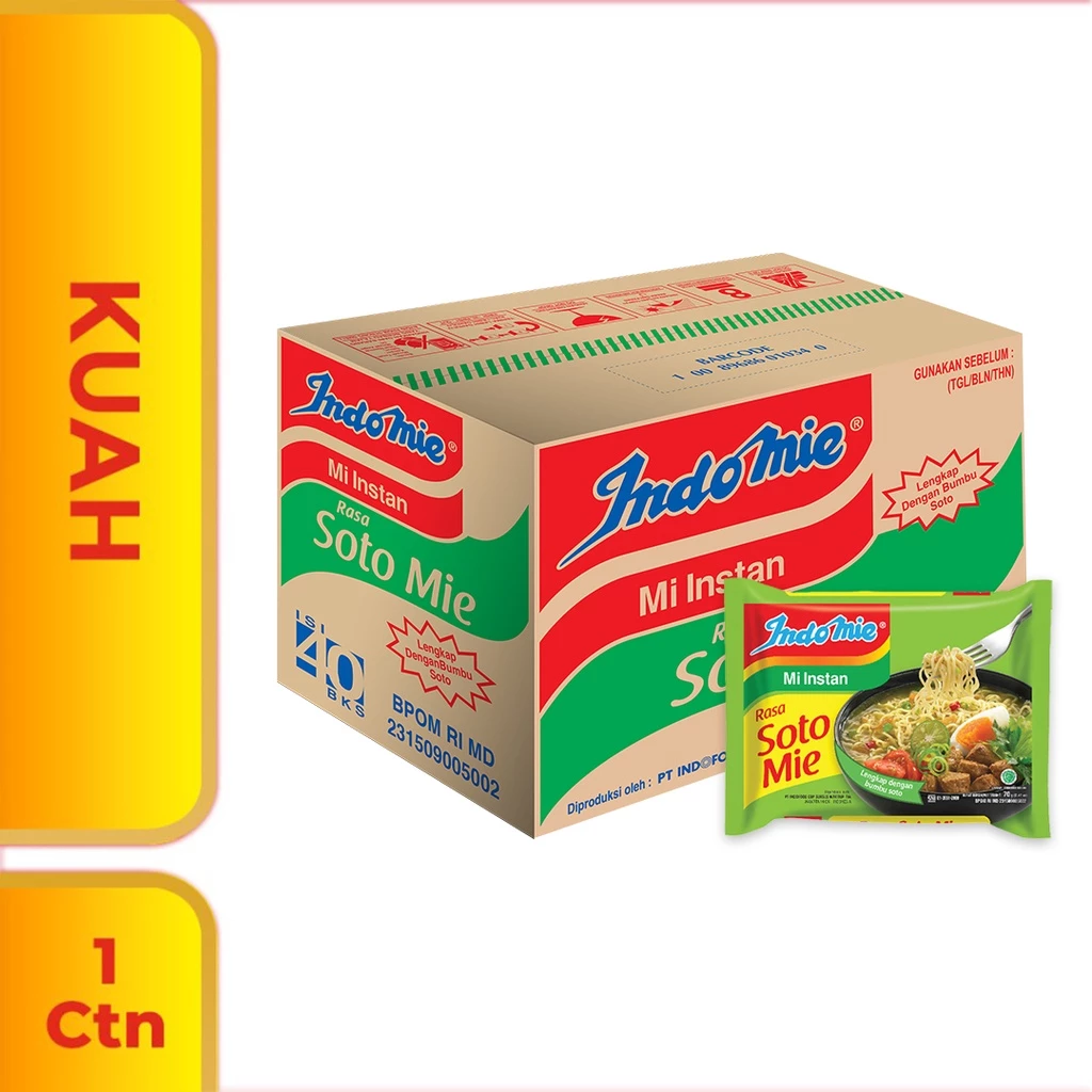 CTN - Indomie Kuah Soto Mie 70 Gr