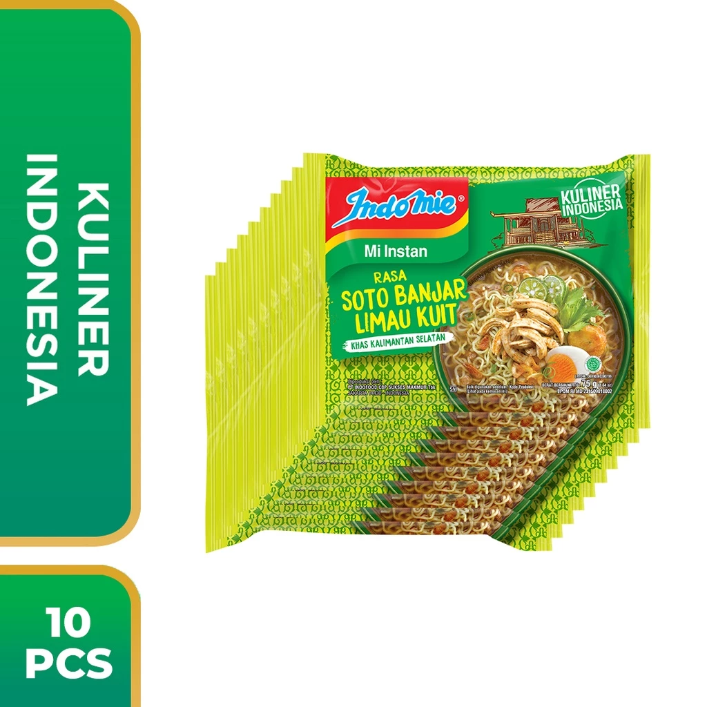 10 PCS - Indomie Soto Banjar Limau Kuit 75 Gr