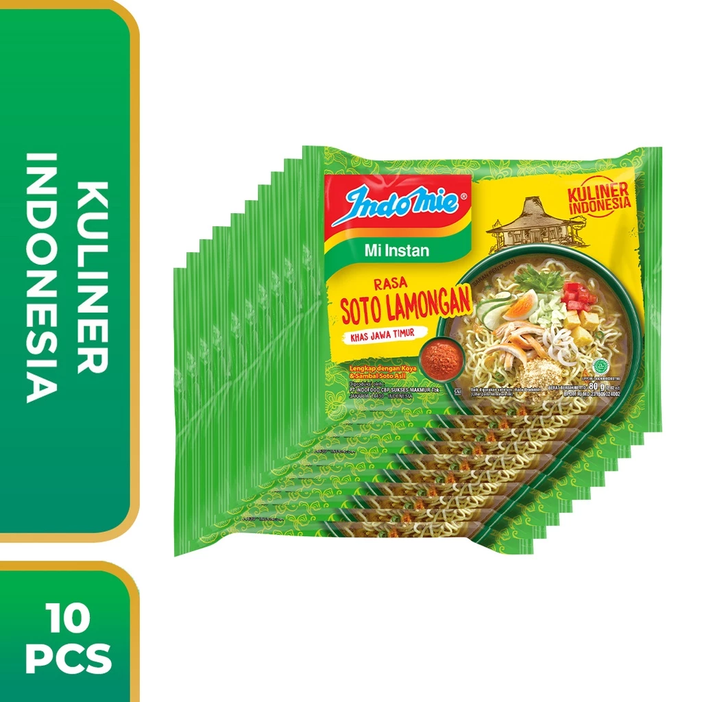 10 PCS - Indomie Soto Lamongan 80 Gr