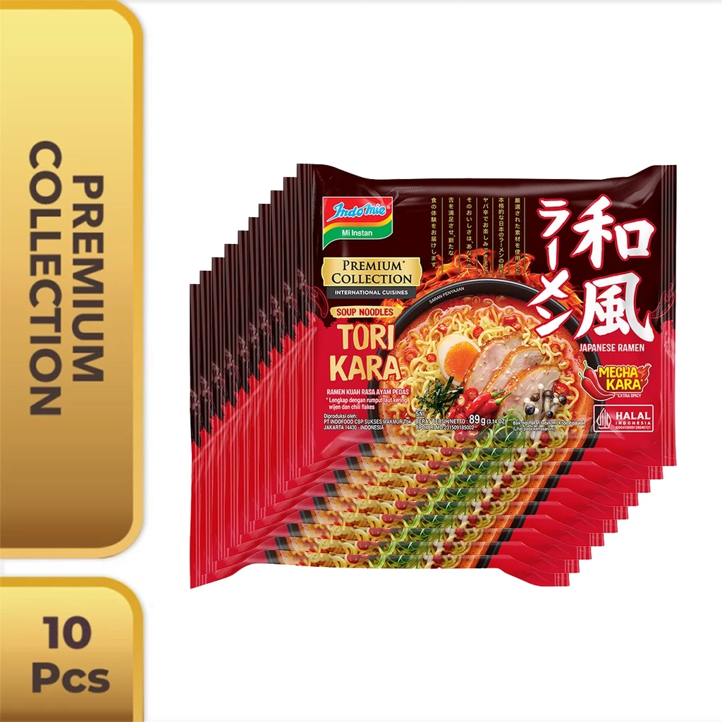 10 PCS - Indomie Tori Kara Ramen 89 Gr