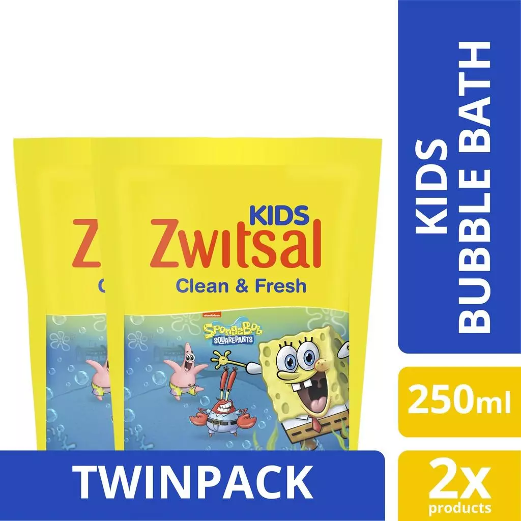 ZWITSAL KIDS BUBBLE BATH BLUE CLEAN & FRESH 250ml TWINPACK