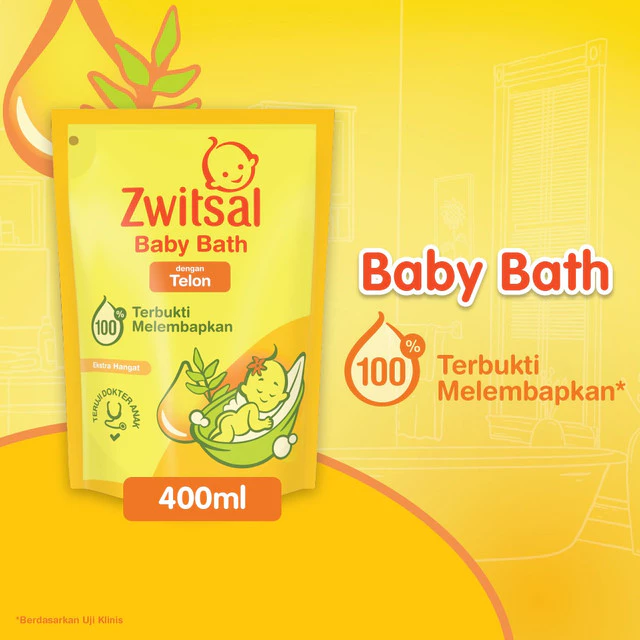 Zwitsal Baby Bath Telon 400ml Lembut & Hypoallergenic